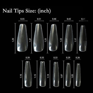 XL COFFIN PRESS ON NAIL KIT