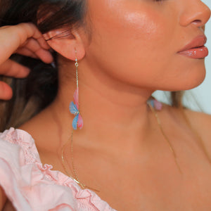 Butterfly tassel earrings