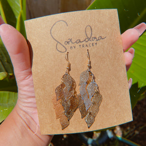 Bohemian Golden Leaf earrings